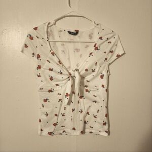 Floral top sweetheart neckline